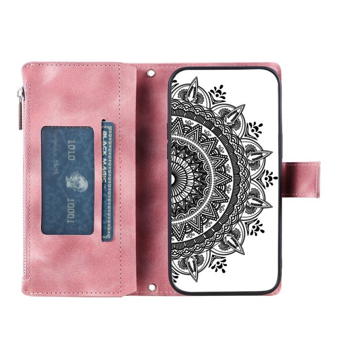 Bild 3, Xiaomi Redmi 15 Fodral Mandala Läder Roséguld