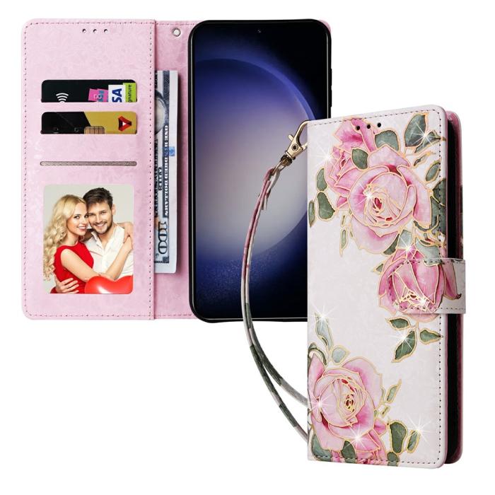 Bild 5, Samsung Galaxy S26 Fodral RFID Rosa Blommor