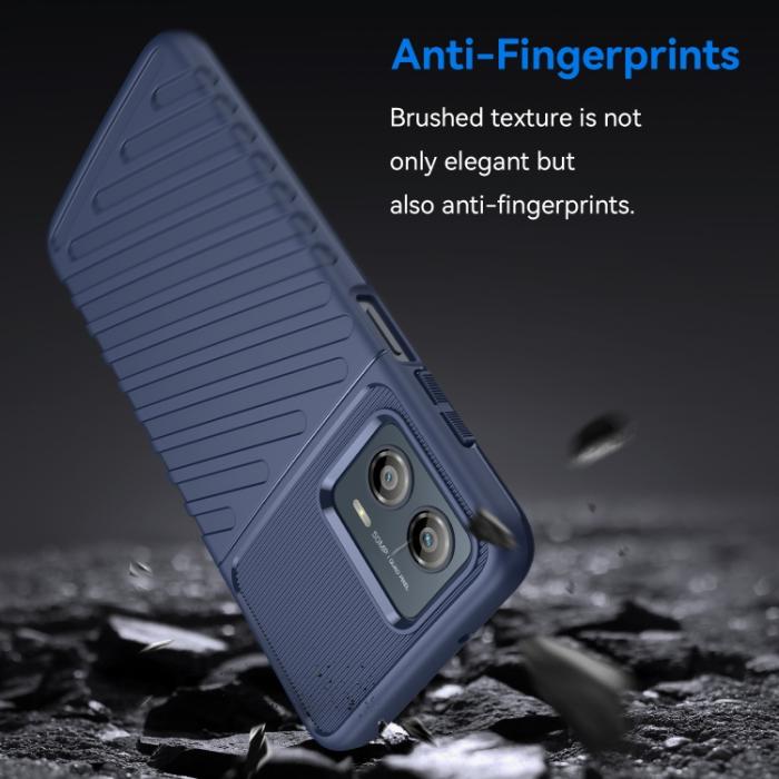 Bild 2, Motorola Moto G13 / G23 / G53 5G Skal Twill Textur Blå