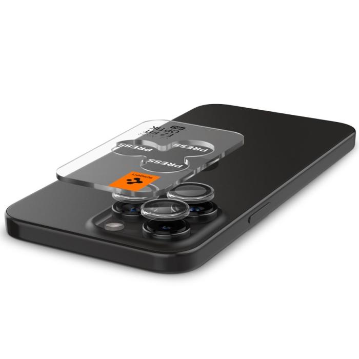 Bild 4, Spigen iPhone 14 Pro/Pro Max/15 Pro/Pro Max 2-PACK Optik.tR 