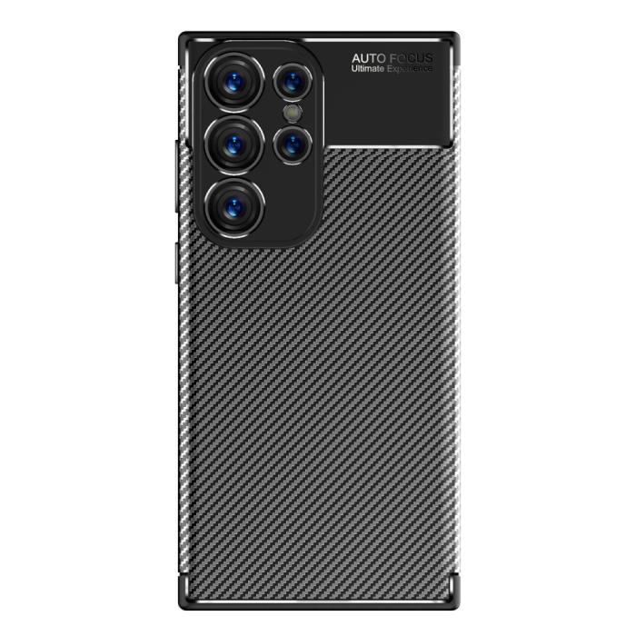 Bild 2, Samsung Galaxy S23 Ultra Skal Kolfiber Textur Svart