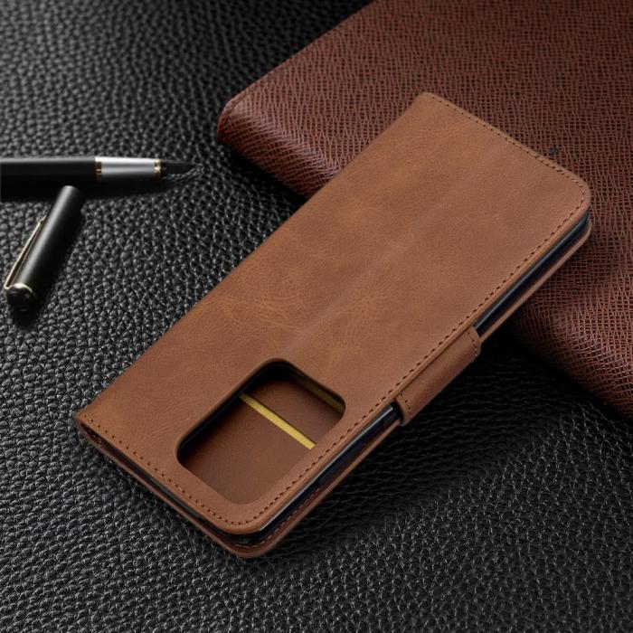 Bild 5, Samsung Galaxy S20 Ultra - Plånboksfodral - Brun