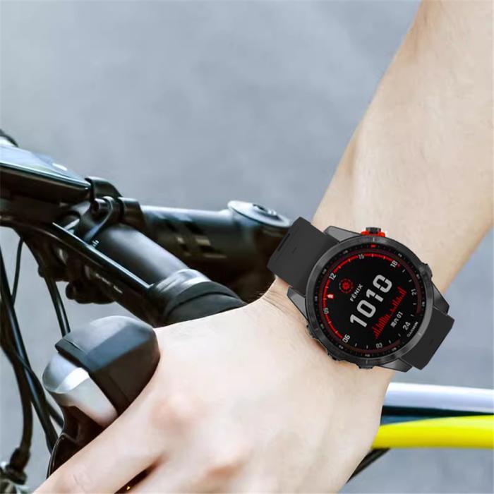 Bild 5, Garmin Fenix 26 mm Armband Quick Release Silikon Svart
