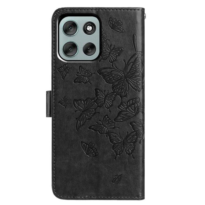 Bild 5, Motorola Moto G56 5G Fodral Fjäril Tryck Svart