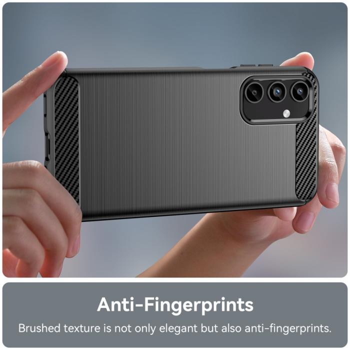 Bild 4, Samsung Galaxy A15 5G Skal Borstad Stål Textur Svart