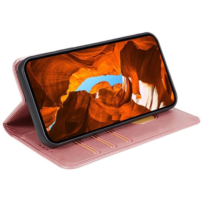 Bild 3, Nothing Phone 3a Pro Fodral Flip Läder Roséguld
