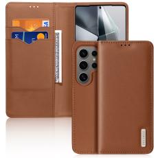 DUX DUCIS Galaxy S25 Ultra Fodral HIVO &Auml;kta L&auml;der Brun