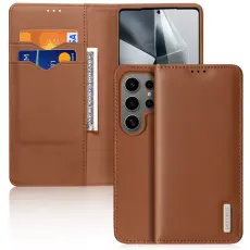 DUX DUCIS Galaxy S25 Ultra Fodral HIVO &Auml;kta L&auml;der Brun