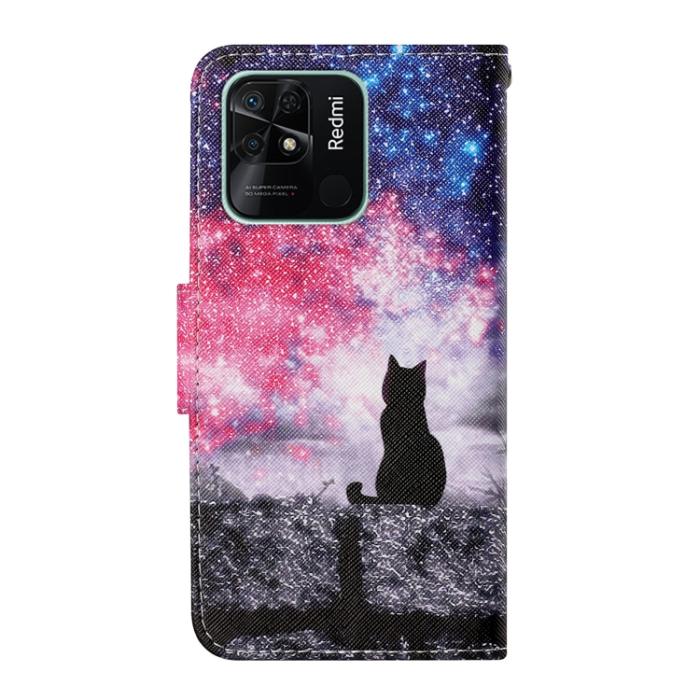 Bild 3, Xiaomi Redmi 10C Fodral Med Tryck Galaxy Cat