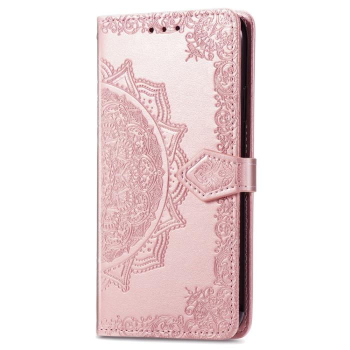 Bild 5, Samsung Galaxy S24 Fodral Mandala Tryck Roséguld