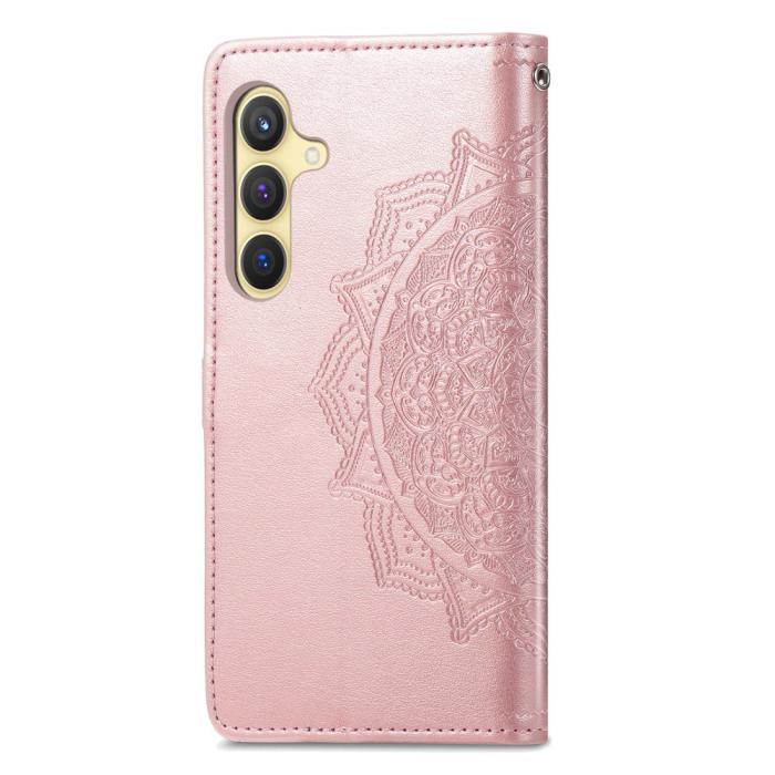 Bild 6, Samsung Galaxy S24 Fodral Mandala Tryck Roséguld