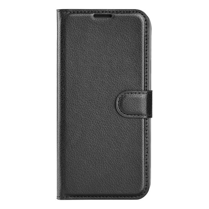 Bild 2, Motorola Edge 30 Pro Fodral Litchi Textur Svart