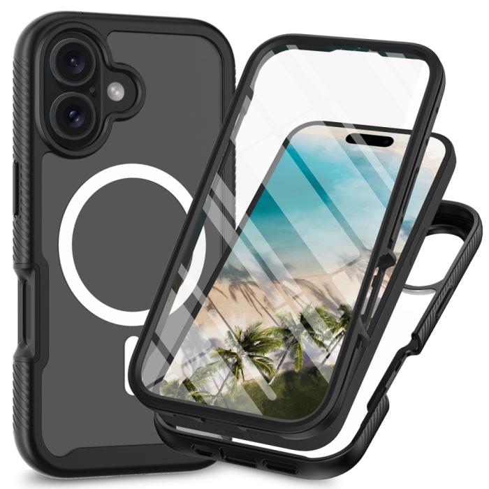 Bild 1, iPhone 16 Plus Skal MagSafe 360 Hybrid Defense Svart