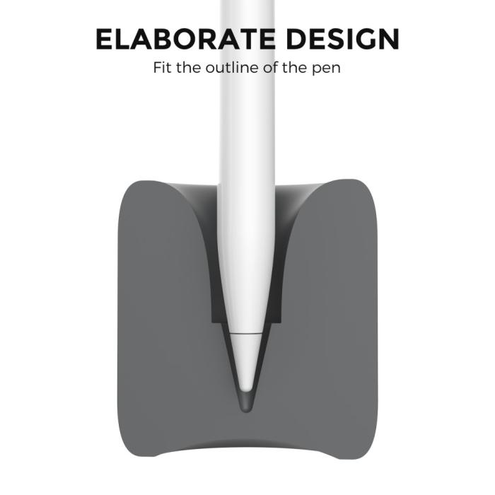 Bild 3, AHASTYLE Apple Pencil 1/2/Pro Vertikal Silikon Ställ Grå