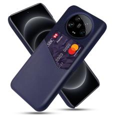 Xiaomi 14 Ultra Skal Med Kortfack L&auml;der Bl&aring;