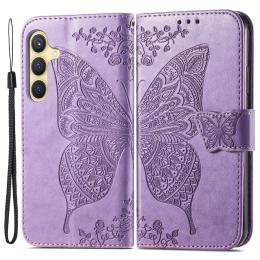 Samsung Galaxy S24 Plus Fodral Big Butterfly Ljus Lila