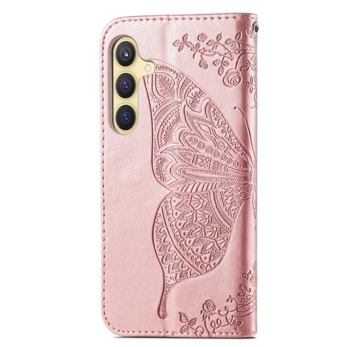 Bild 4, Samsung Galaxy S24 Plus Fodral Big Butterfly Roséguld