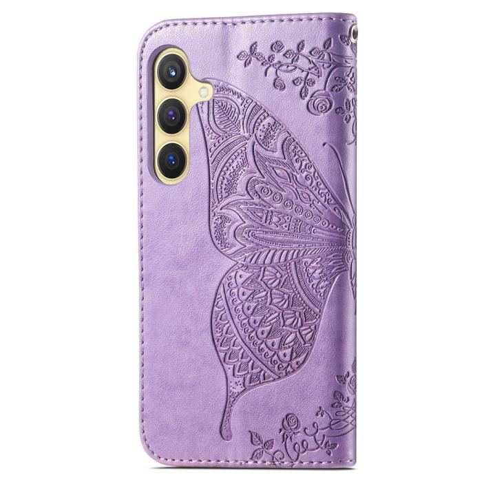 Bild 4, Samsung Galaxy S24 Plus Fodral Big Butterfly Ljus Lila