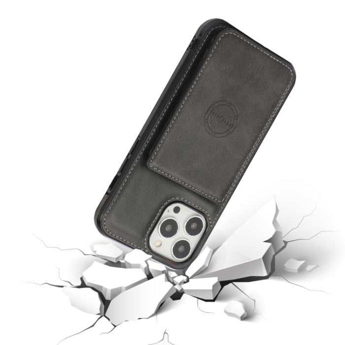 Bild 6, iPhone 14 Pro Skal Med Kortfack Och Magnet Svart