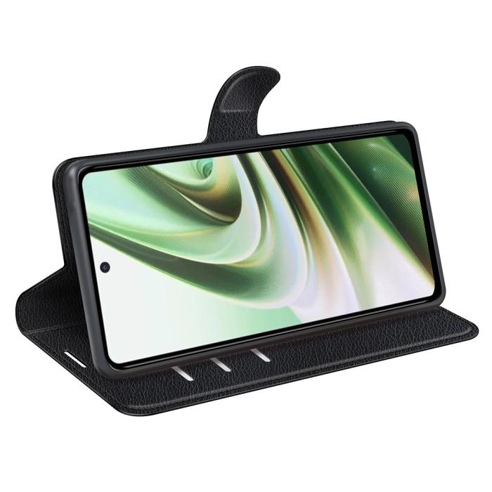 Bild 3, OnePlus Nord CE 3 Lite 5G Fodral Litchi Läder Svart