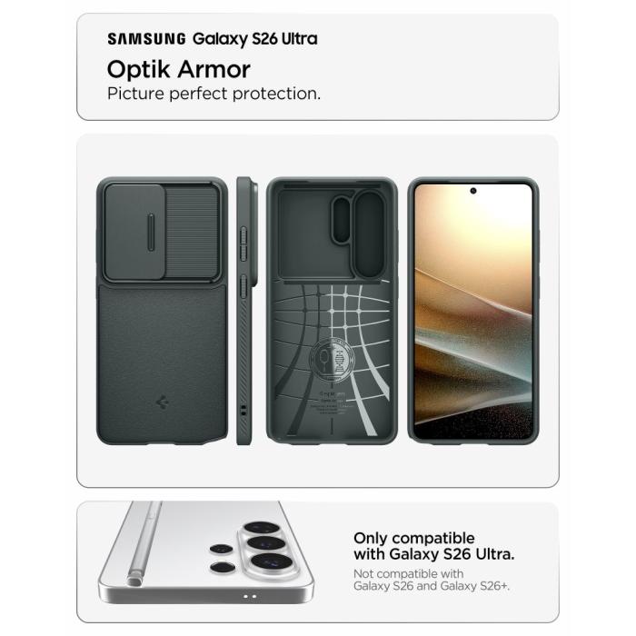 Bild 5, Spigen Galaxy S26 Ultra Skal Optik Armor Abyss Green