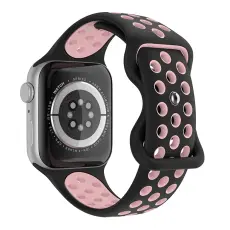 Sportarmband Dual-Color Apple Watch 42/41/40/38 mm (S/M) Svart/Rosa