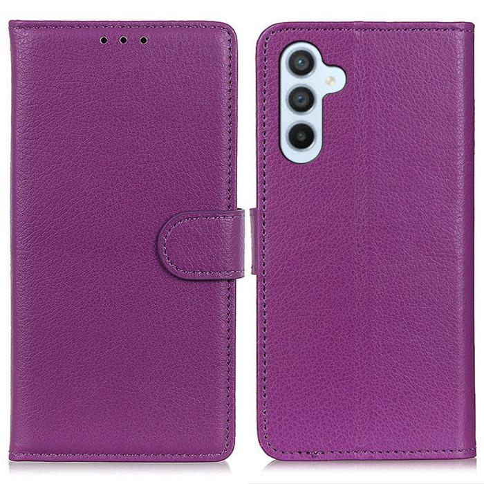 Bild 1, Samsung Galaxy S24 FE Fodral Litchi Läder Lila