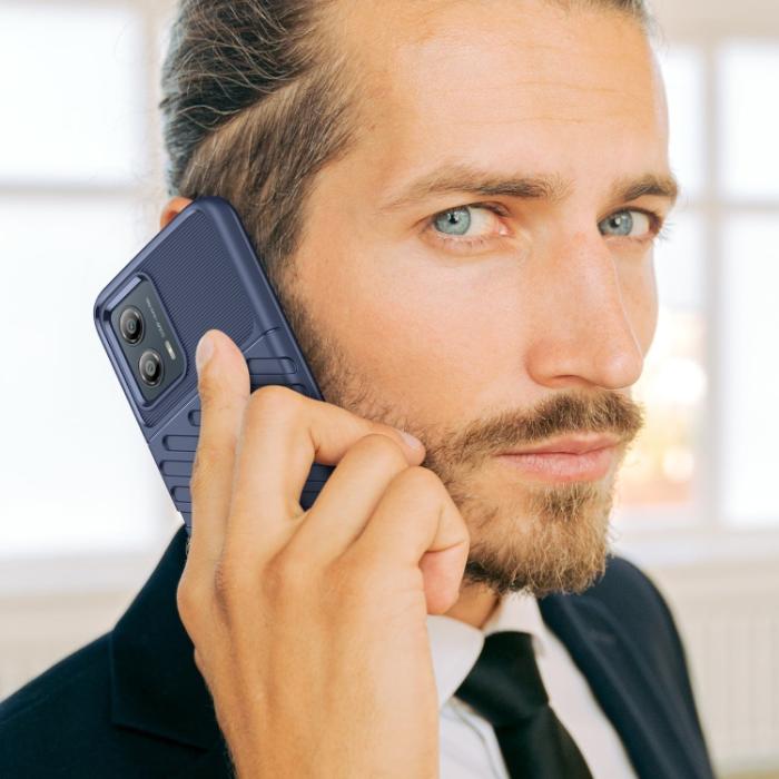 Bild 6, Motorola Moto G13 / G23 / G53 5G Skal Twill Textur Blå