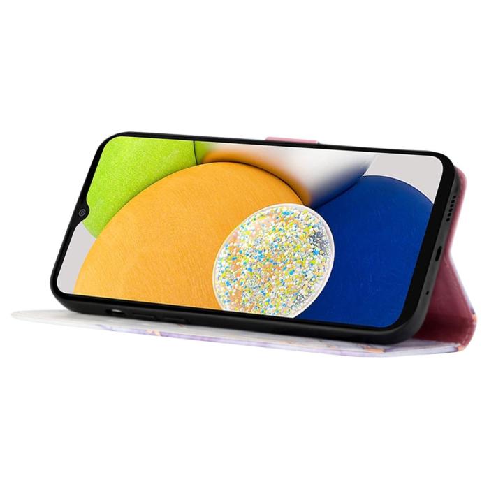 Bild 4, Samsung Galaxy A04s / A13 5G Fodral Marmor Vit/Lil