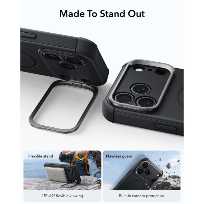Bild 4, ESR iPhone 18 Pro Max/17 Pro Max Skal MagSafe Cyber Tough Kickstand