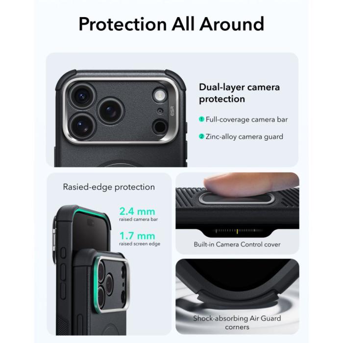 Bild 5, ESR iPhone 18 Pro Max/17 Pro Max Skal MagSafe Cyber Tough Kickstand