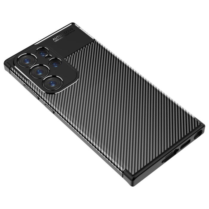 Bild 4, Samsung Galaxy S23 Ultra Skal Kolfiber Textur Svart