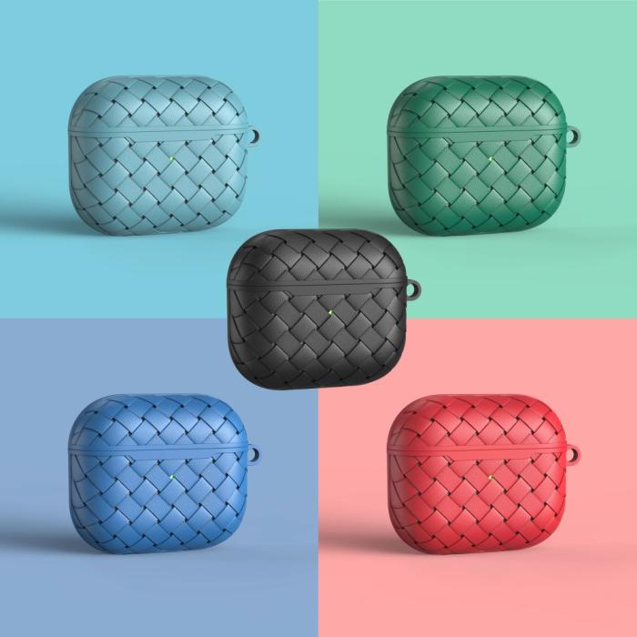 Bild 5, AirPods 3 Skal TPU Vävd Textur Svart