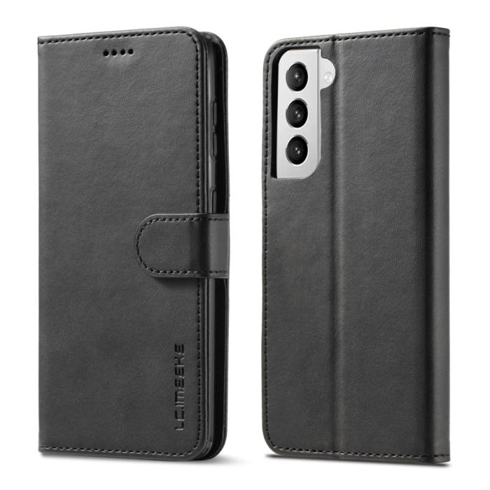 Bild 4, Samsung Galaxy S21 Plus - LC.IMEEKE Läder Fodral - Svart