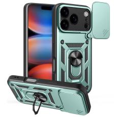 iPhone 17 Pro Skal CamShield Ring Hybrid Gr&ouml;n