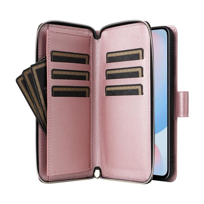 Bild 2, Samsung Galaxy A27 5G Fodral Läder Multifunktionellt Roséguld