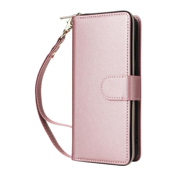 Bild 5, Samsung Galaxy A27 5G Fodral Läder Multifunktionellt Roséguld