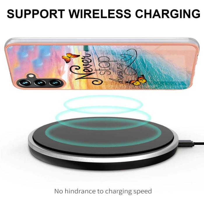 Bild 3, Samsung Galaxy A54 5G Skal Marmor TPU Never Stop Dreaming