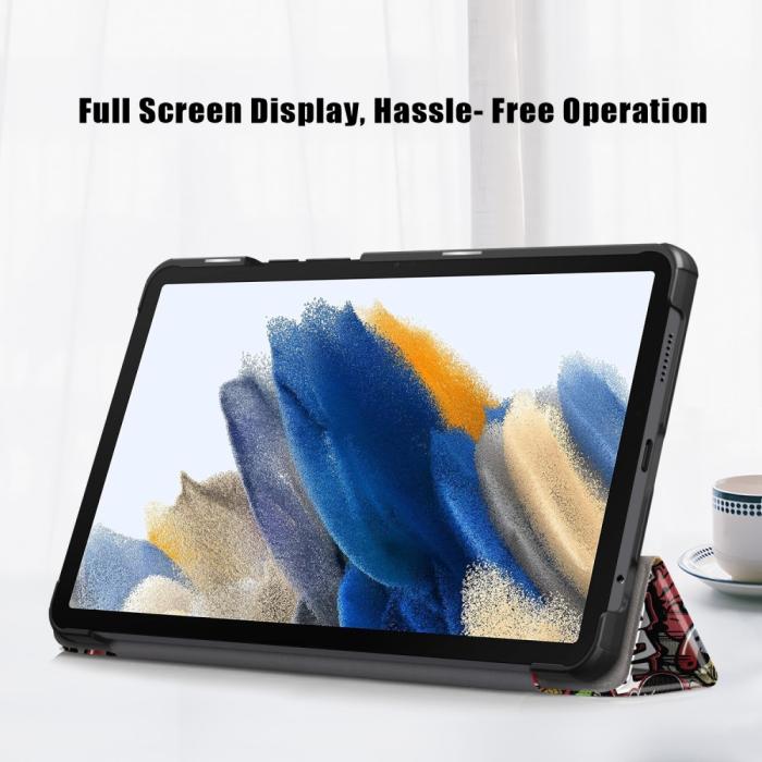 Bild 4, Samsung Galaxy Tab A9 Fodral Tri-Fold Graffiti