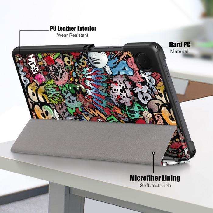 Bild 5, Samsung Galaxy Tab A9 Fodral Tri-Fold Graffiti