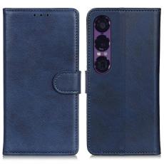 Sony Xperia 1 VII Fodral L&auml;der Bl&aring;