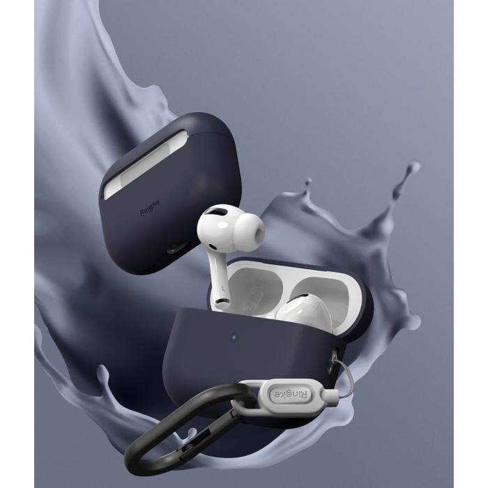 Bild 6, Ringke AirPods Pro 1/2 Skal Silikon Midnight Blue