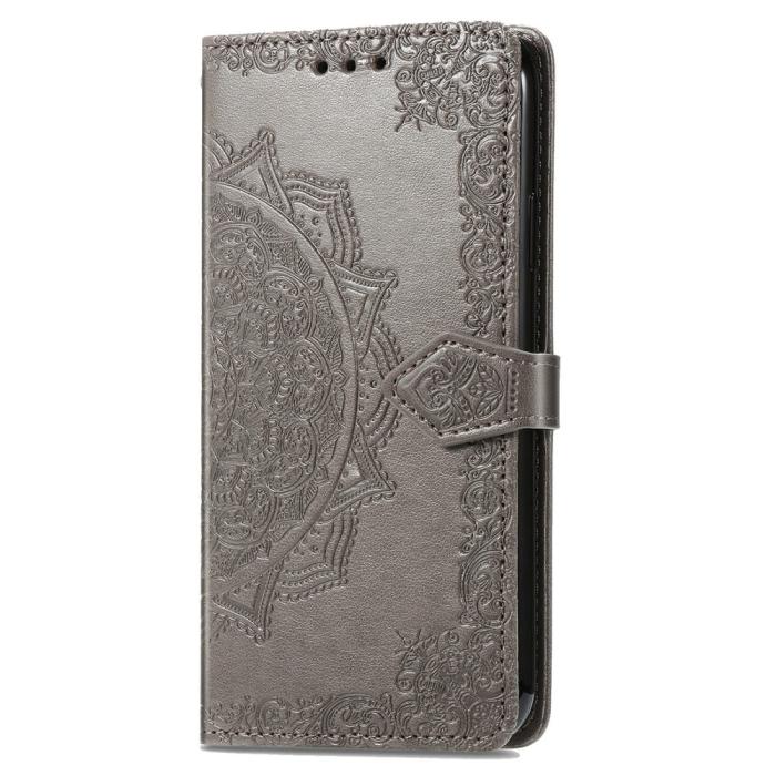 Bild 5, Samsung Galaxy S24 Fodral Mandala Tryck Grå