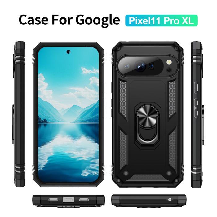 Bild 2, Google Pixel 11 Pro XL Skal Hybrid Kickstand Svart