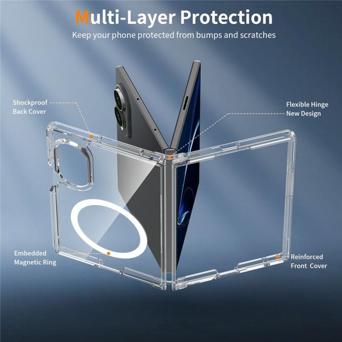 Bild 3, Samsung Galaxy Z Fold 8 Skal MagSafe TPU Transparent