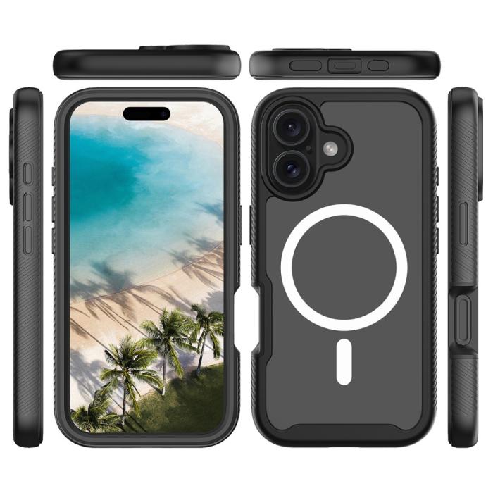 Bild 5, iPhone 16 Plus Skal MagSafe 360 Hybrid Defense Svart