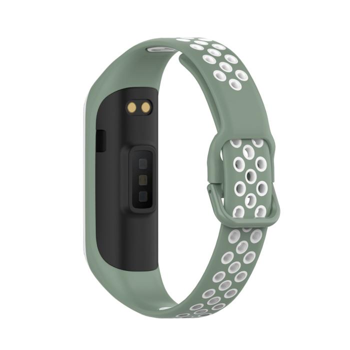 Bild 2, Samsung Galaxy Fit 2 SM-R220 Armband Ihåligt Silikon Grön/Vit