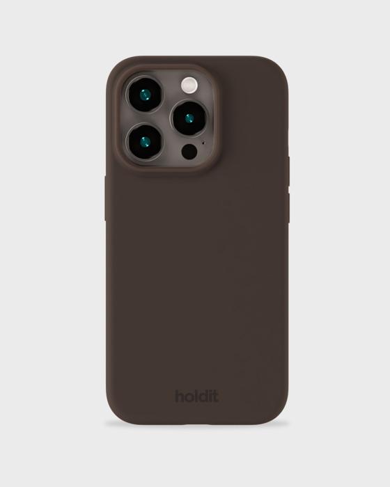 Bild 1, holdit iPhone 15 Pro Mobilskal Silikon Chocolate