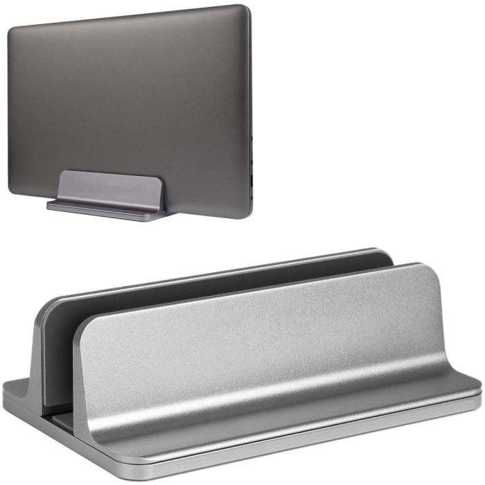 Bild 1, Universal Vertikal Aluminium Laptop Stativ Silver