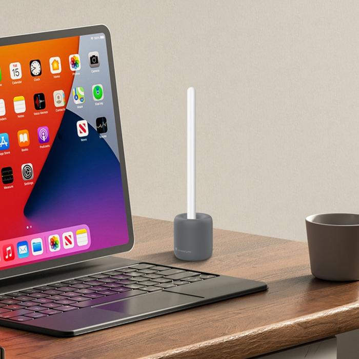 Bild 5, AHASTYLE Apple Pencil 1/2/Pro Vertikal Silikon Ställ Grå